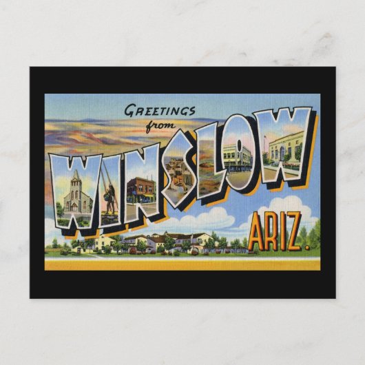 Groeten uit Winslow Arizona Briefkaart (Voorkant)
