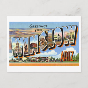  groeten uit Winslow, Arizona Briefkaart