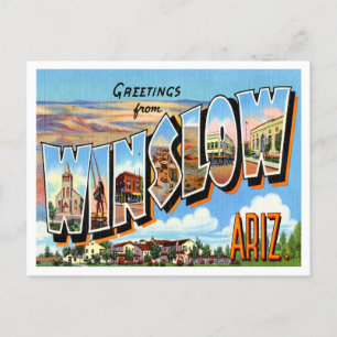 Groeten uit Winslow, Arizona Vintage Travel Briefkaart