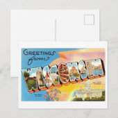  groeten uit Wisconsin Briefkaart (Voorkant / Achterkant)