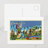 groeten uit Wisconsin Briefkaart (Voorkant / Achterkant)
