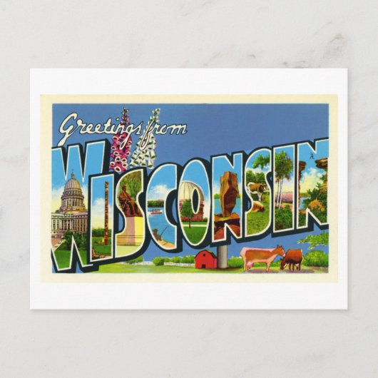 groeten uit Wisconsin Briefkaart (Voorkant)