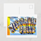 groeten uit Wisconsin Dells Briefkaart (Voorkant / Achterkant)