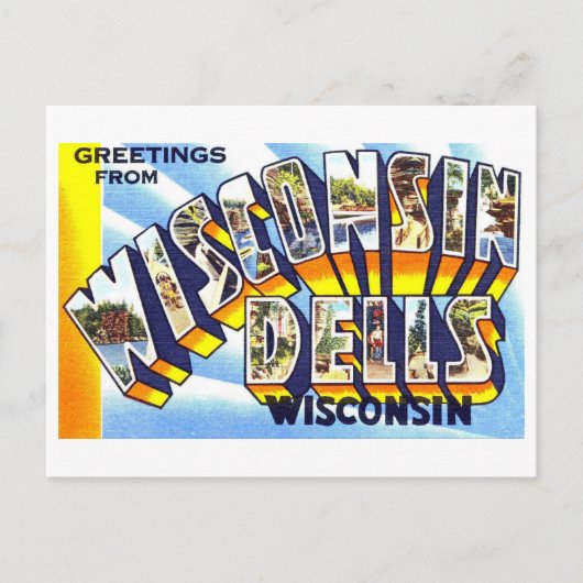 groeten uit Wisconsin Dells Briefkaart (Voorkant)