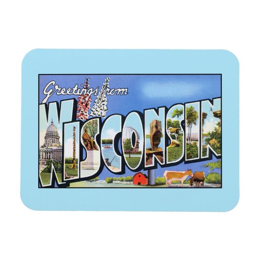  groeten uit Wisconsin Magneet (Horizontaal)