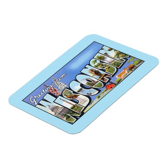  groeten uit Wisconsin Magneet (Linkerzijde)