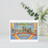  groeten uit Worcester, Massachusetts Briefkaart (Staand voorkant)