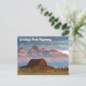 Groeten uit Wyoming Briefkaart (Staand voorkant)
