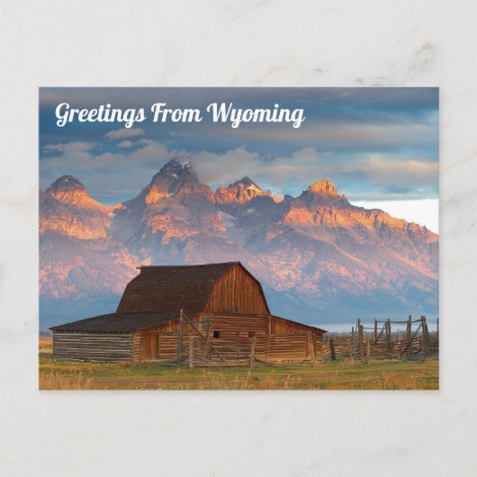 Groeten uit Wyoming Briefkaart (Voorkant)