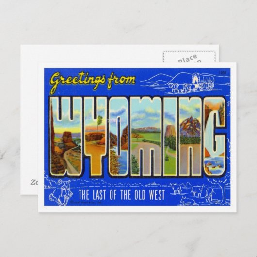 Groeten uit Wyoming Briefkaart (Voorkant / Achterkant)