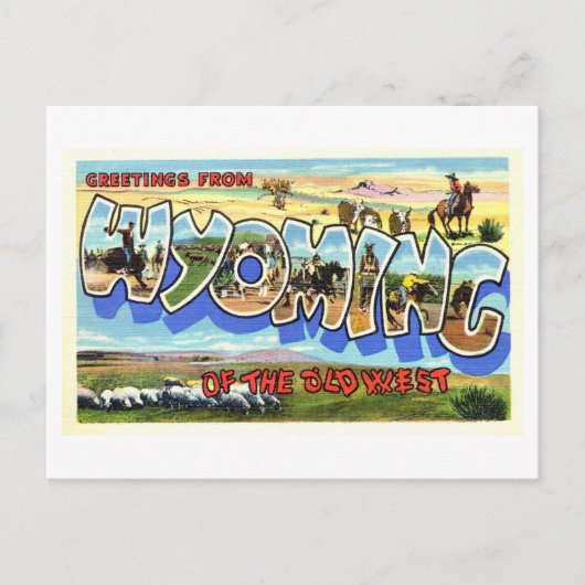 groeten uit Wyoming Briefkaart (Voorkant)