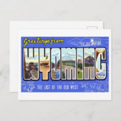  groeten uit Wyoming Briefkaart (Voorkant / Achterkant)