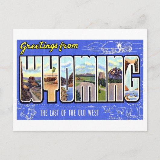  groeten uit Wyoming Briefkaart (Voorkant)