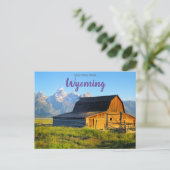 Groeten uit Wyoming Post Card Tetons Briefkaart (Staand voorkant)