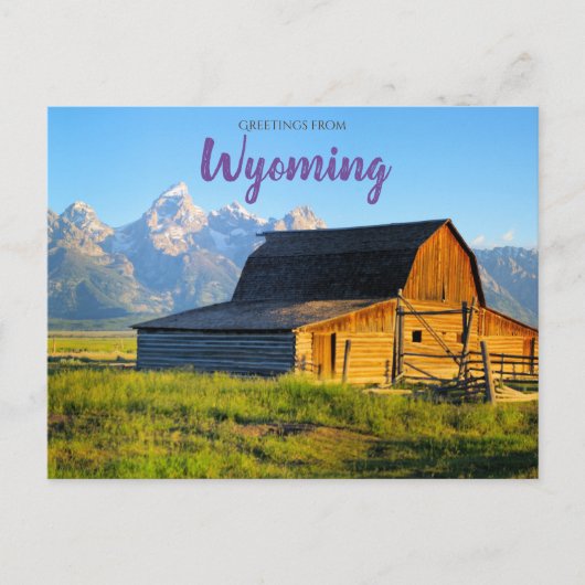 Groeten uit Wyoming Post Card Tetons Briefkaart (Voorkant)