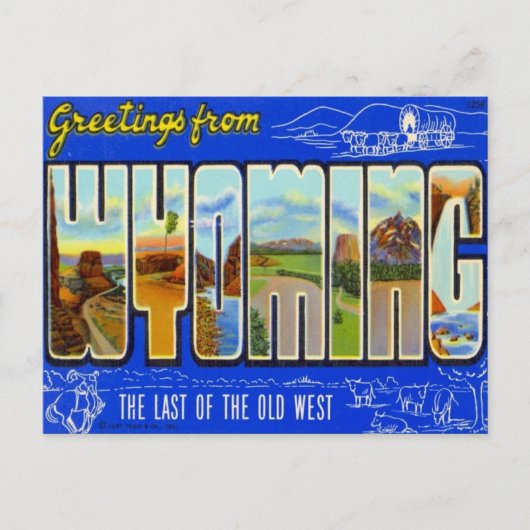 Groeten uit Wyoming WY USA Briefkaart (Voorkant)