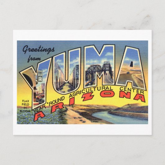 groeten uit Yuma, Arizona Briefkaart (Voorkant)
