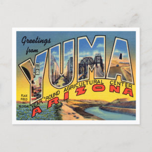Groeten uit Yuma, Arizona Vintage Travel Briefkaart