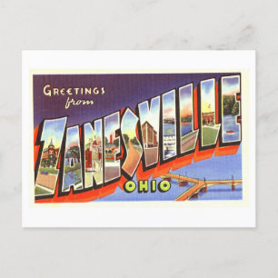  groeten uit Zanesville, Ohio Briefkaart