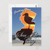 Groeten uit Zee Isle City Briefkaart (Voorkant / Achterkant)