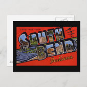 Groeten uit Zuid-Bend Indiana Briefkaart (Voorkant / Achterkant)