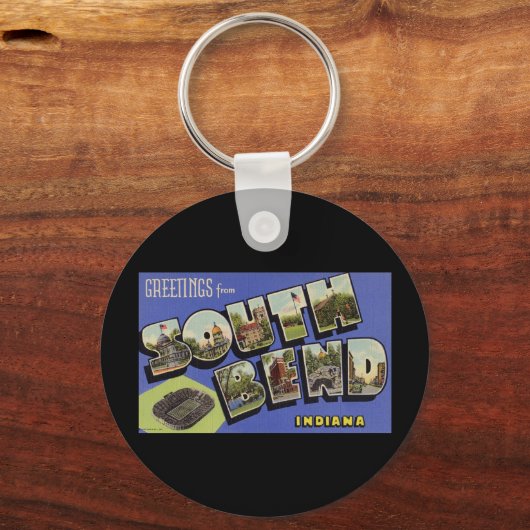Groeten uit Zuid-Bend Indiana Sleutelhanger (Voorkant)