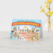 Groeten uit Zuid-Californië blanco Kaart (Gele Bloem)