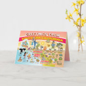 Groeten uit Zuid-Californië blanco Kaart (Gele Bloem)