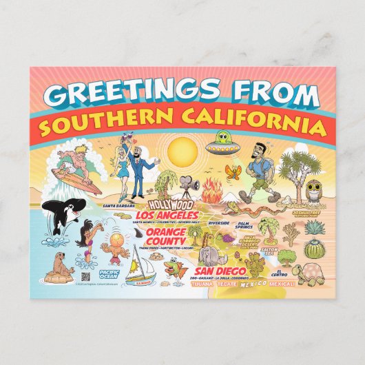 Groeten uit Zuid-Californië Briefkaart (Voorkant)