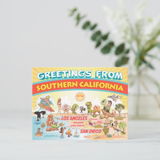 Groeten uit Zuid-Californië Briefkaart (Staand voorkant)
