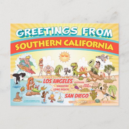 Groeten uit Zuid-Californië Briefkaart (Voorkant)
