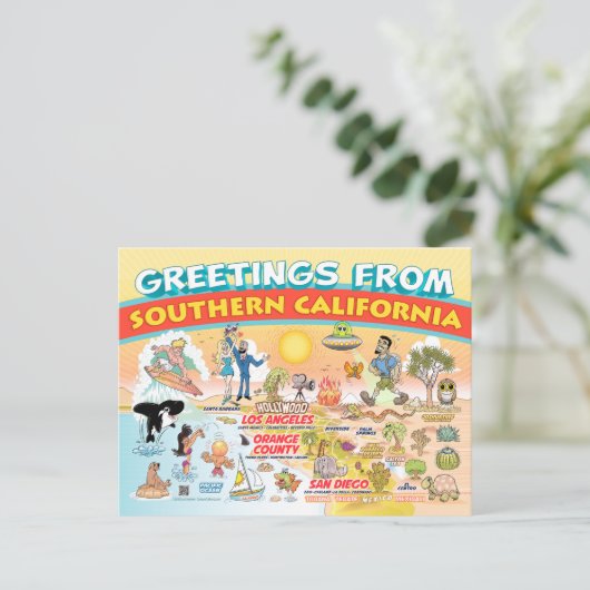 Groeten uit Zuid-Californië Briefkaart (Staand voorkant)