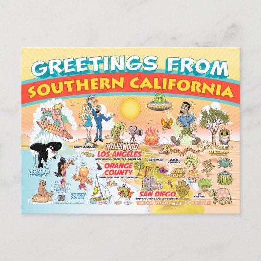 Groeten uit Zuid-Californië Briefkaart (Voorkant)