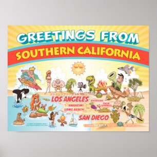 Groeten uit Zuid-Californië Poster
