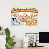 Groeten uit Zuid-Californië Poster (Thuiskantoor)