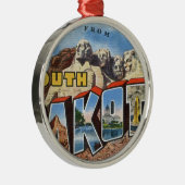 Groeten uit Zuid-Dakota Metalen Ornament (Rechts)