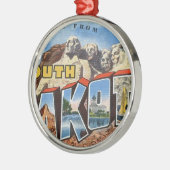 Groeten uit Zuid-Dakota Metalen Ornament (Links)