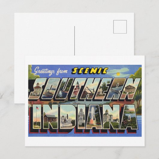 groeten uit Zuid-Indiana Briefkaart (Voorkant / Achterkant)