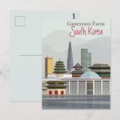 Groeten uit Zuid-Korea Briefkaart (Voorkant / Achterkant)