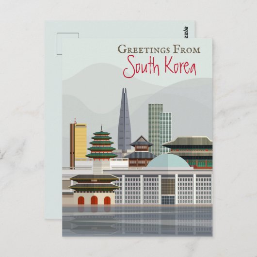 Groeten uit Zuid-Korea Briefkaart (Voorkant / Achterkant)