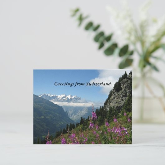 Groeten uit Zwitserland Briefkaart (Staand voorkant)
