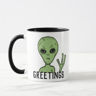 Groeten van Alien en UFO Mok
