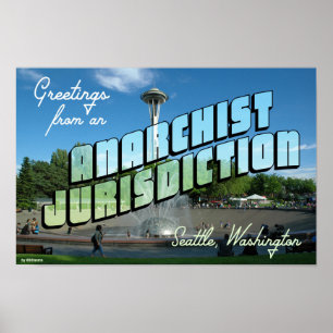 Groeten van Anarchist Seattle. Poster