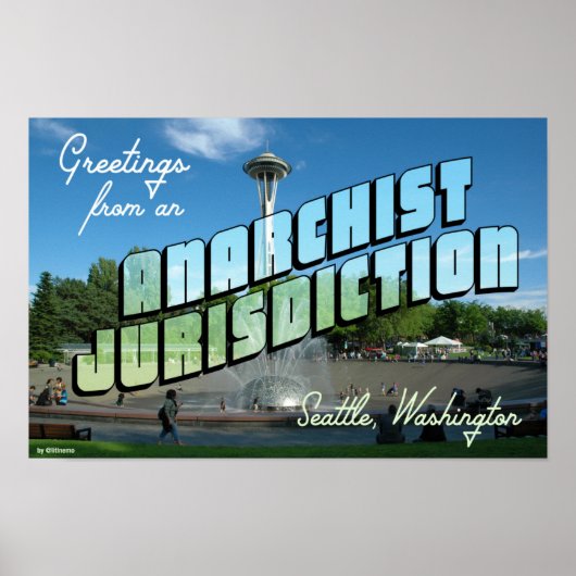Groeten van Anarchist Seattle. Poster (Voorkant)