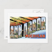 Groeten van Ann Arbor, Michigan Briefkaart (Voorkant / Achterkant)