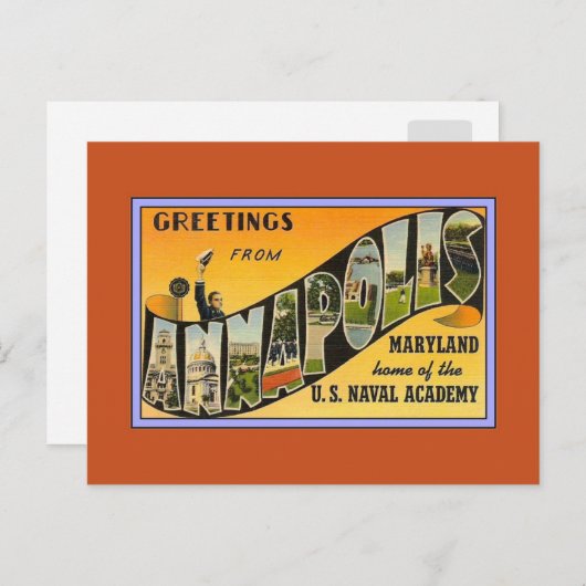  groeten van Annapolis MD Briefkaart (Voorkant / Achterkant)