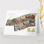 Groeten van Asbury Park New Jersey Kaart (Gele Bloem)