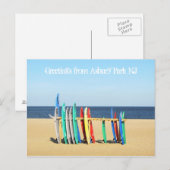 Groeten van Asbury Park NJ - Surfboards Briefkaart (Voorkant / Achterkant)
