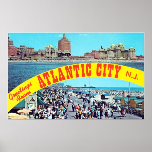 groeten van Atlantic CIty New Jersey Poster (Voorkant)