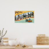  groeten van Augusta Maine Travel Poster (Keuken)